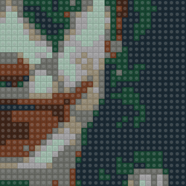 GRIN brick mosaic