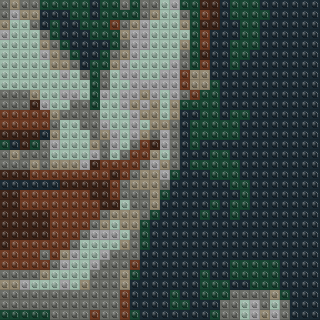 GRIN — creepy clown brick mosaic wall art kit