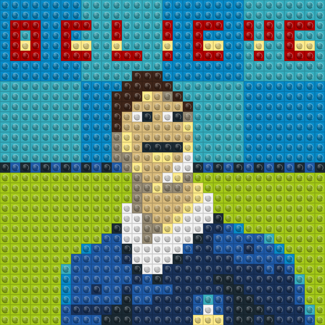 LASS — football coach brick mosaic wall art kit