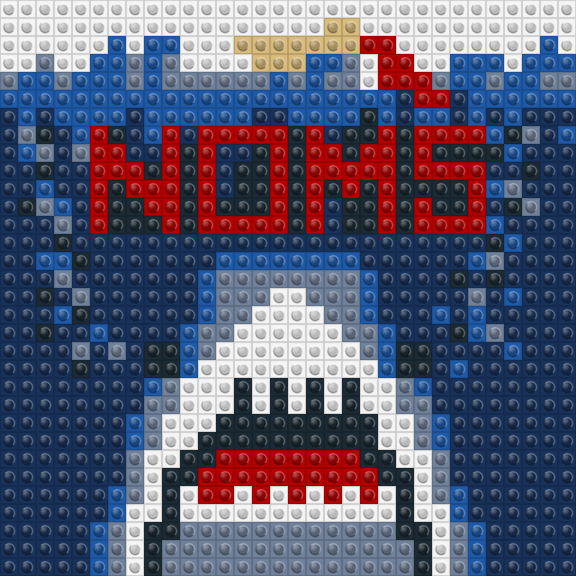 NOM — shark brick mosaic wall art kit