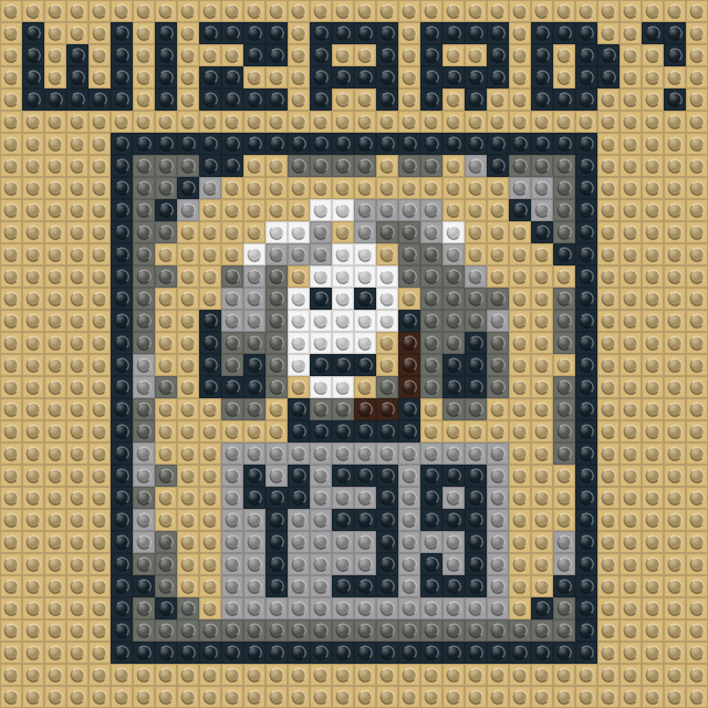 WIZ — wanted poster brick mosaic wall art kit